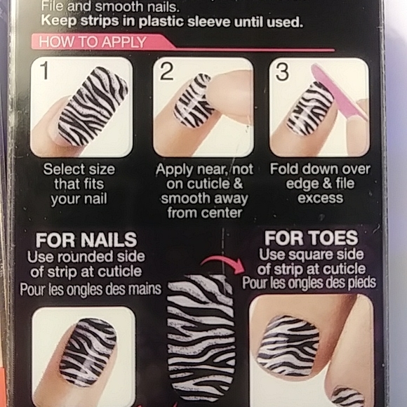 Kiss Nail Dress FASHION THAT STICKS for Tips & Toes Strips -  3 packs /$14 new! - Picture 6 of 6